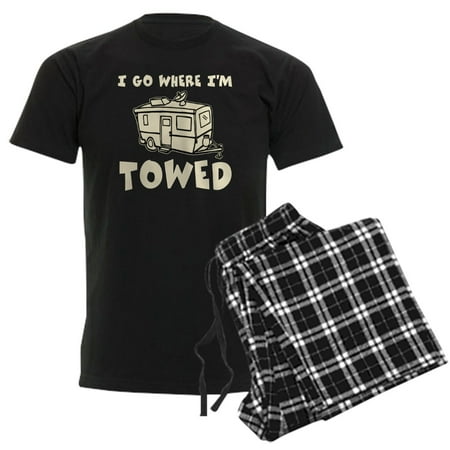 CafePress - Towed Trailer Men's Dark Pajamas - Men's Dark Loose Fit Cotton Pajama Set