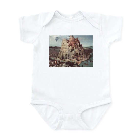 CafePress - Tower Of Babel By Pieter Bruegel Body Suit - Baby Light Bodysuit, Size Newborn - 24 Months