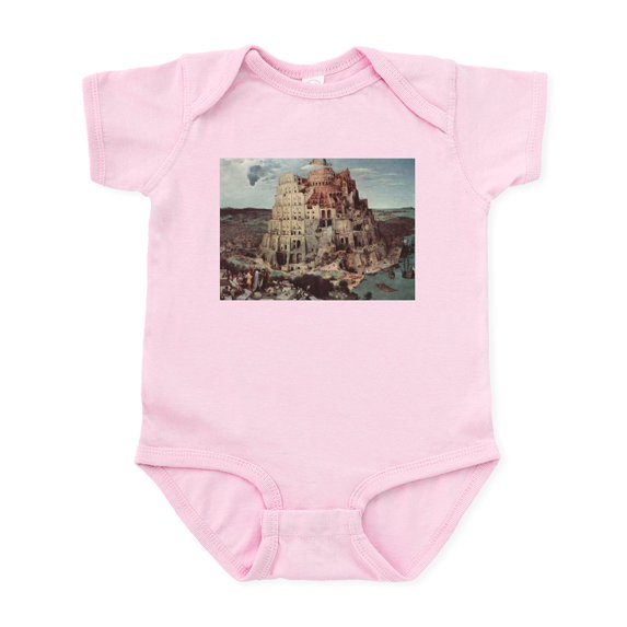 CafePress - Tower Of Babel By Pieter Bruegel Body Suit - Baby Light Bodysuit, Size Newborn - 24 Months