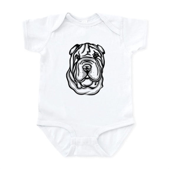 CafePress - Toy Chinese Shar Pei Infant Bodysuit - Baby Light Bodysuit, Size Newborn - 24 Months