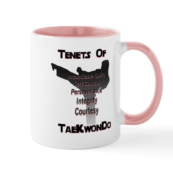 CafePress - Traditional Taekwondo Tenets Mug - 11 oz Ceramic Mug - Novelty Coffee Tea Cup