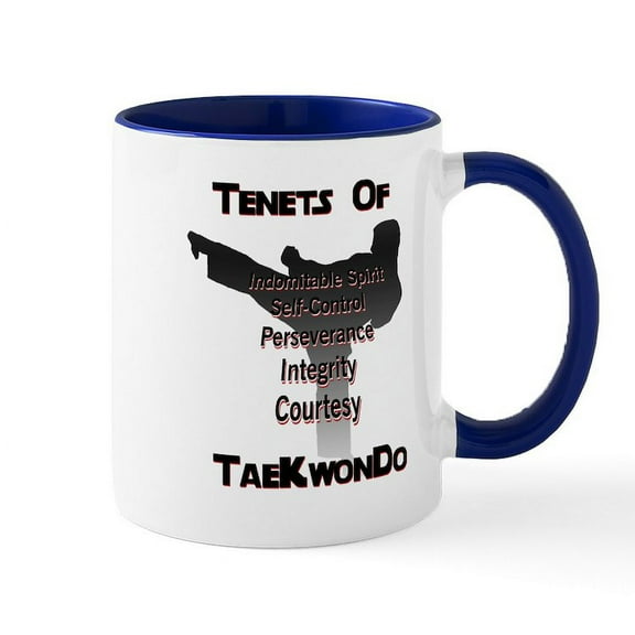 CafePress - Traditional Taekwondo Tenets Mug - 11 oz Ceramic Mug - Novelty Coffee Tea Cup