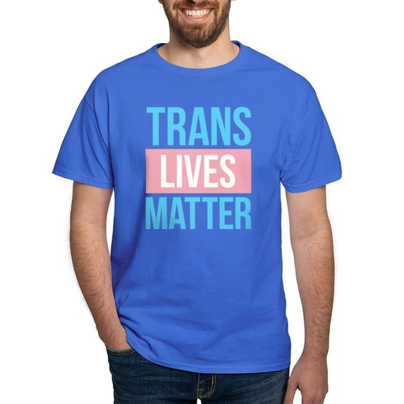 CafePress - Trans Lives Matter Dark T Shirt - Men's Classic Graphic Cotton T-Shirt