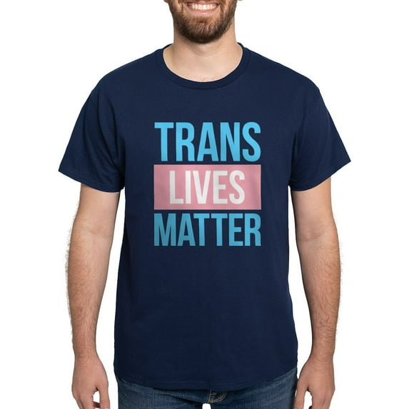 CafePress - Trans Lives Matter Dark T Shirt - Men's Classic Graphic Cotton T-Shirt