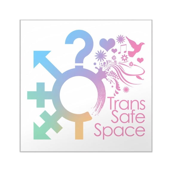 CafePress - Trans Safe Space Sticker - Square Sticker 3" x 3"