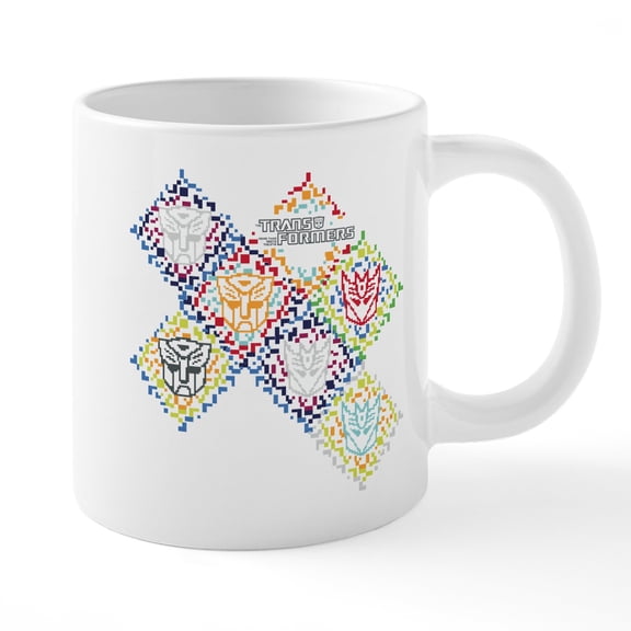 CafePress - Transformers Pixels - 20 Oz White Ceramic Mega Mug
