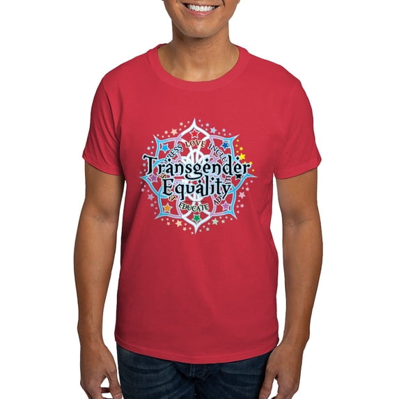 CafePress - Transgender Lotus Dark T Shirt - Men's Classic Graphic Cotton T-Shirt