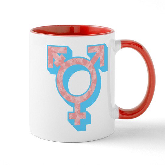 CafePress - Transgender Symbol 11 Oz Ceramic Mug - 11 oz Ceramic Mug - Novelty Coffee Tea Cup