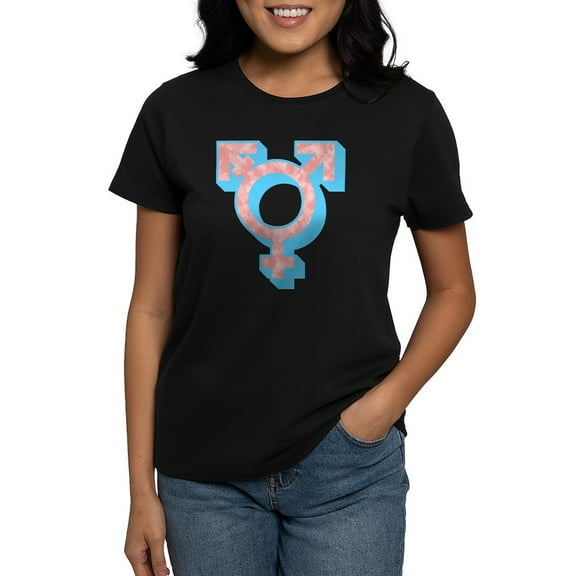 CafePress - Transgender Symbol Women's Dark T Shirt - Women's Traditional Fit Dark T-Shirt