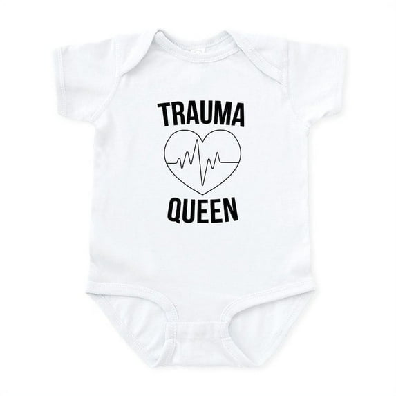 CafePress - Trauma Queen Baby Light Bodysuit - Baby Light Bodysuit, Size Newborn - 24 Months