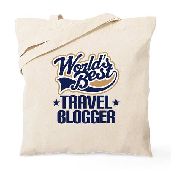 CafePress - Travel Blogger Wb - Unisex Canvas Tote Bag, Beige, 1-Piece