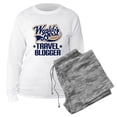 thumbnail image 1 of CafePress - Travel Blogger Wb - Women's Long Sleeve Relaxed Fit Cotton Light Pajama Set, 1 of 3