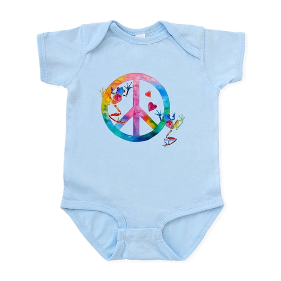 CafePress - Tree Frogs 4 Peace Symbols Infant Bodysuit - Baby Light Bodysuit, Size Newborn - 24 Months