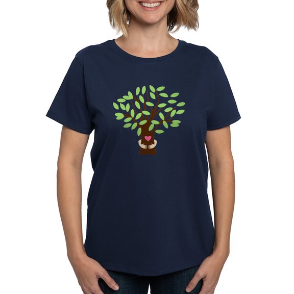 CafePress - Tree Hugger Women's Dark T Shirt - Women's Traditional Fit Dark T-Shirt