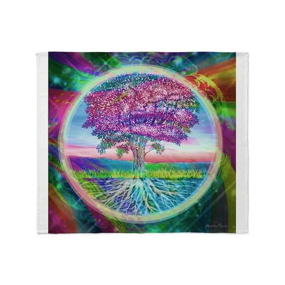 CafePress - Tree Of Life Blessings Throw Blanket - Soft Fleece Throw Blanket, 50"x60" for All Ages