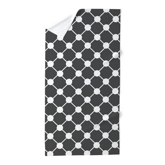 CafePress - Trellis Polka Dots Gifts - Large Beach Towel, Soft 30"x60" Towel with Unique Design