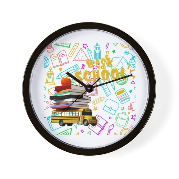 CafePress - Trendy Back To School Tee - 10" Quartz Analog Battery-Powered Modern Wall Clock, Unique