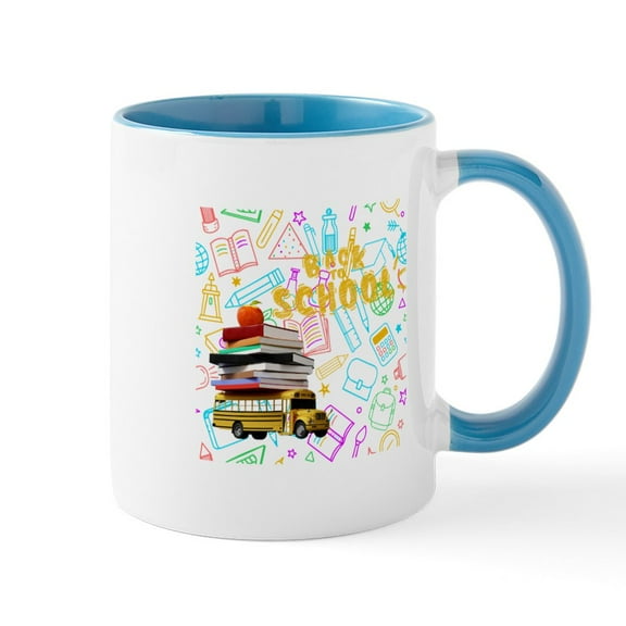 CafePress - Trendy Back To School Tee 11 Oz Ceramic Mug - 11 oz Ceramic Mug - Novelty Coffee Tea Cup