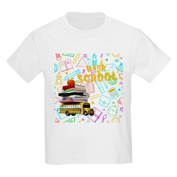CafePress - Trendy Back To School Tee Kids T Shirt - Light Classic Kids Graphic, Short Sleeve T-Shirt, Sizes XS-XL