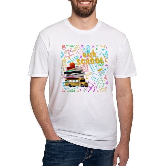 CafePress - Trendy Back To School Tee Men's Classic T Shirt - Fitted T-Shirt, Vintage Fit Soft Cotton Tee