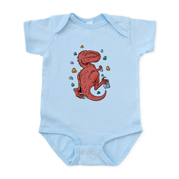 CafePress - Trex Indoor Rock Climbing Body Suit - Baby Light Bodysuit, Size Newborn - 24 Months