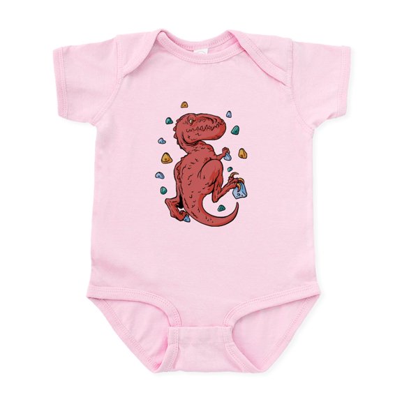 CafePress - Trex Indoor Rock Climbing Body Suit - Baby Light Bodysuit, Size Newborn - 24 Months