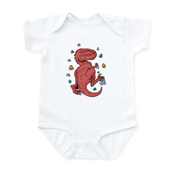 CafePress - Trex Indoor Rock Climbing Body Suit - Baby Light Bodysuit, Size Newborn - 24 Months