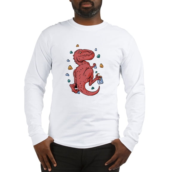CafePress - Trex Indoor Rock Climbing Long Sleeve T Shirt - Unisex Cotton Long Sleeve T-Shirt