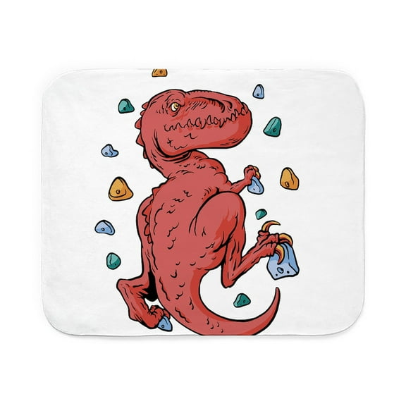 CafePress - Trex Indoor Rock Climbing - Sherpa Fleece Throw Blanket 60" x 50"