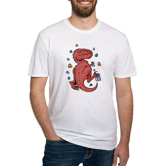 CafePress - Trex Indoor Rock Climbing T Shirt - Fitted T-Shirt, Vintage Fit Soft Cotton Tee