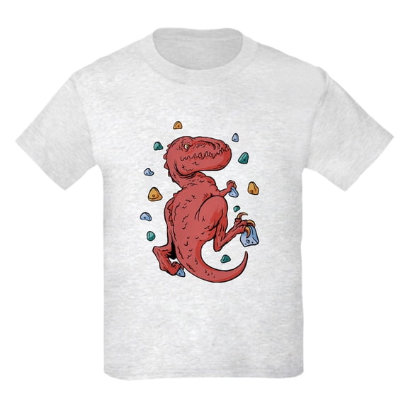 CafePress - Trex Indoor Rock Climbing T Shirt - Light T-Shirt Kids XS-XL