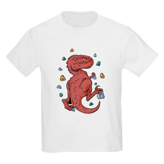 CafePress - Trex Indoor Rock Climbing T Shirt - Light T-Shirt Kids XS-XL