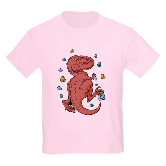 CafePress - Trex Indoor Rock Climbing T Shirt - Light T-Shirt Kids XS-XL