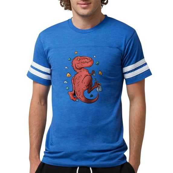 CafePress - Trex Indoor Rock Climbing T Shirt - Mens Football Shirt