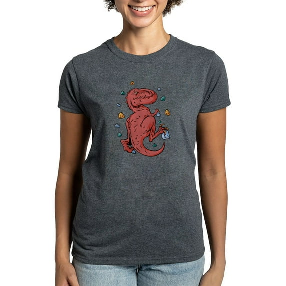 CafePress - Trex Indoor Rock Climbing T Shirt - Women's Traditional Fit Dark T-Shirt