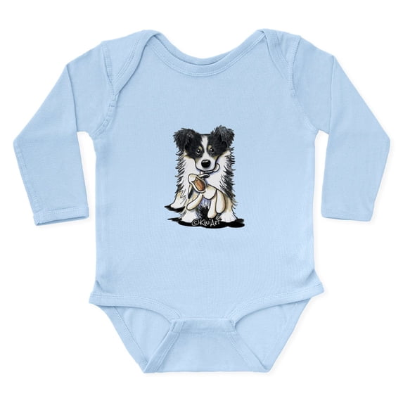CafePress - Tri Color Border Collie Long Sleeve Infant Bodysui - Long Sleeve Cotton Baby Bodysuit