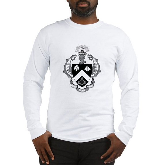 CafePress - Triangle Black And White Coat Of Arms Long Sleeve T Shirt - Unisex Cotton Long Sleeve T-Shirt