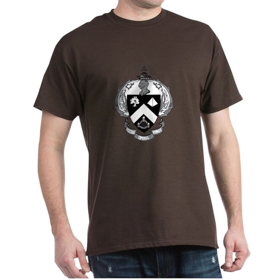 CafePress - Triangle Black And White Coat Of Arms T Shirt - Men's Classic Graphic Cotton T-Shirt