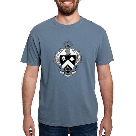CafePress - Triangle Black And White Coat Of Arms T Shirt - Mens Comfort Colors Shirt