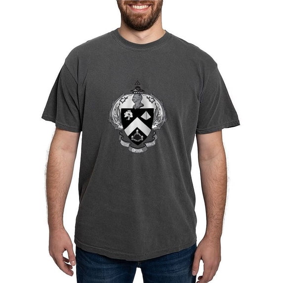 CafePress - Triangle Black And White Coat Of Arms T Shirt - Mens Comfort Colors Shirt