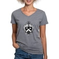 thumbnail image 1 of CafePress - Triangle Black And White Coat Of Arms T Shirt - Women's V-Neck Dark T-Shirt, 1 of 4