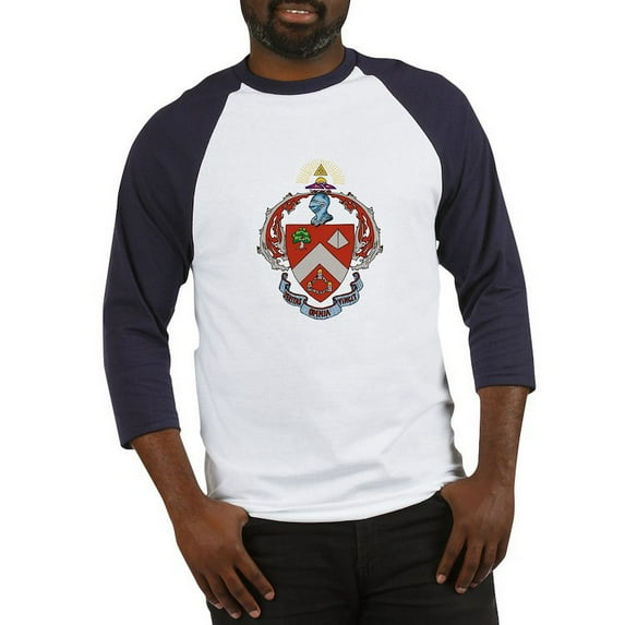 CafePress - Triangle Coat Of Arms Baseball Jersey - Cotton Baseball Jersey, 3/4 Raglan Sleeve Shirt