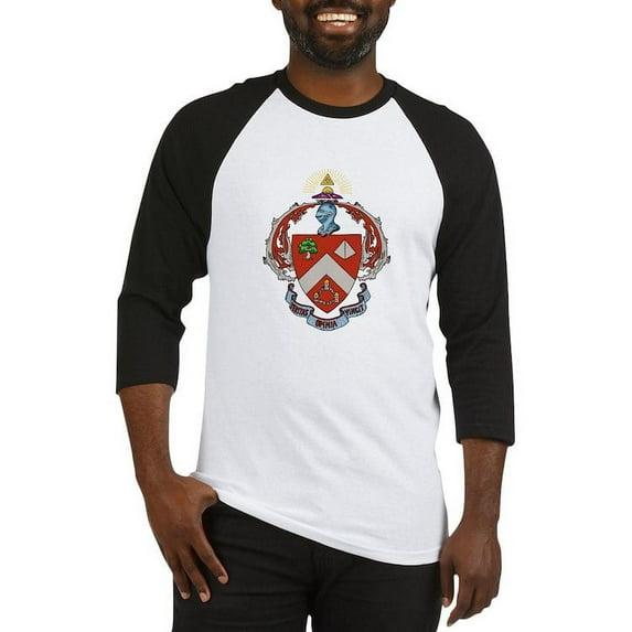 CafePress - Triangle Coat Of Arms Baseball Jersey - Cotton Baseball Jersey, 3/4 Raglan Sleeve Shirt
