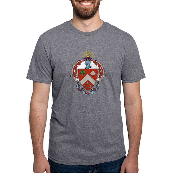 CafePress - Triangle Coat Of Arms T Shirt - Mens Tri-blend T-Shirt