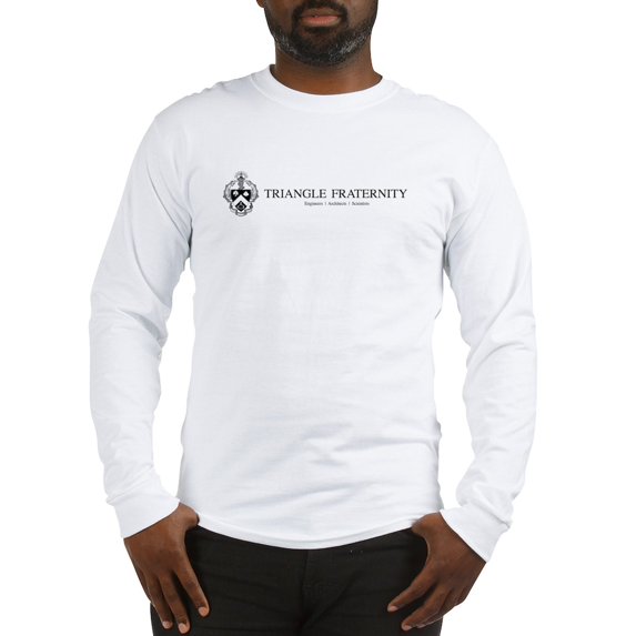 CafePress - Triangle Coat Of Arms Wordmark Long Sleeve T Shirt - Unisex Cotton Long Sleeve T-Shirt