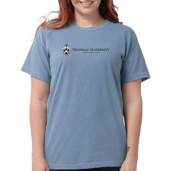 CafePress - Triangle Coat Of Arms Wordmark T Shirt - Womens Comfort Colors® Shirt