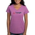 thumbnail image 1 of CafePress - Triangle Education Foundation Tagline T Shirt - Women's V-Neck Dark T-Shirt, 1 of 4