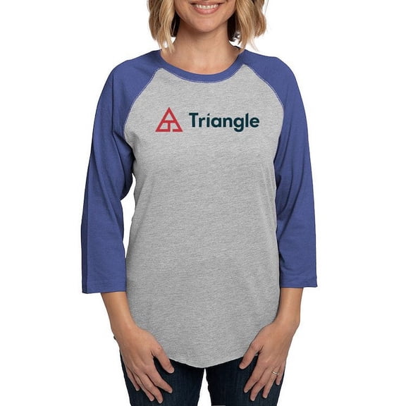 CafePress - Triangle Horizontal Long Sleeve T Shirt - Womens Baseball Tee