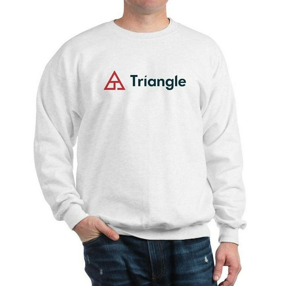 CafePress - Triangle Horizontal Sweatshirt - Crew Neck Sweatshirt