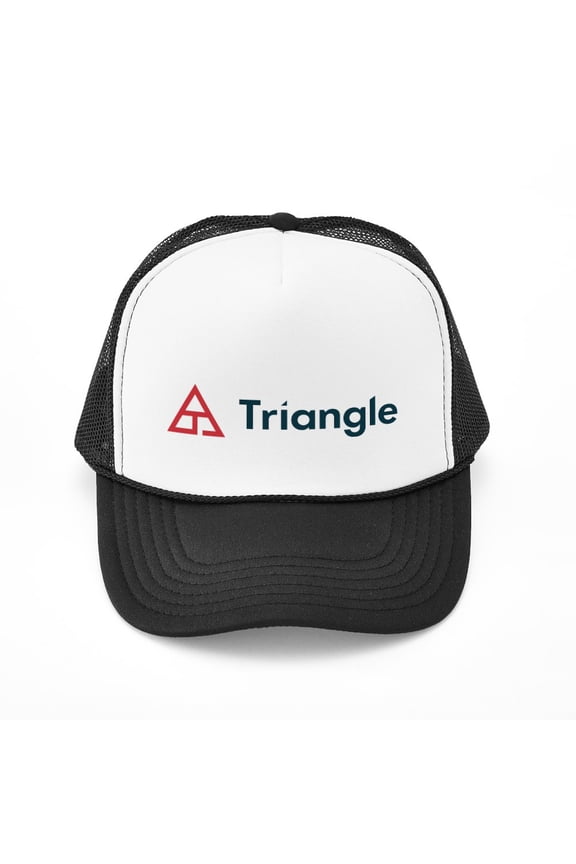 - Triangle Horizontal - Adjustable Unisex Printed Trucker Hat with Mesh Back